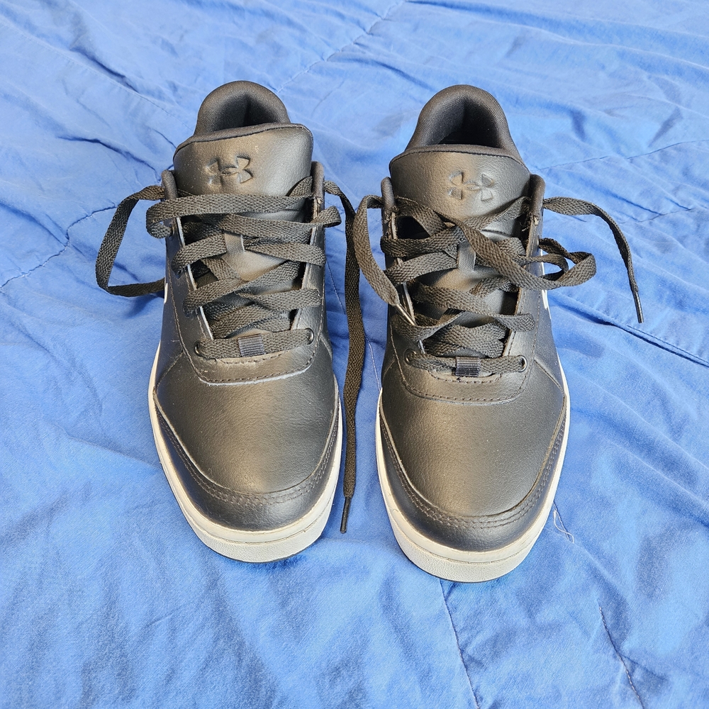 Under Armour Boys Black and White Sneakers